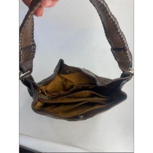 Patricia Bash Brown Italian Leather Shoulder Bag Purse